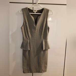 Monteau Peplum Gray Dress